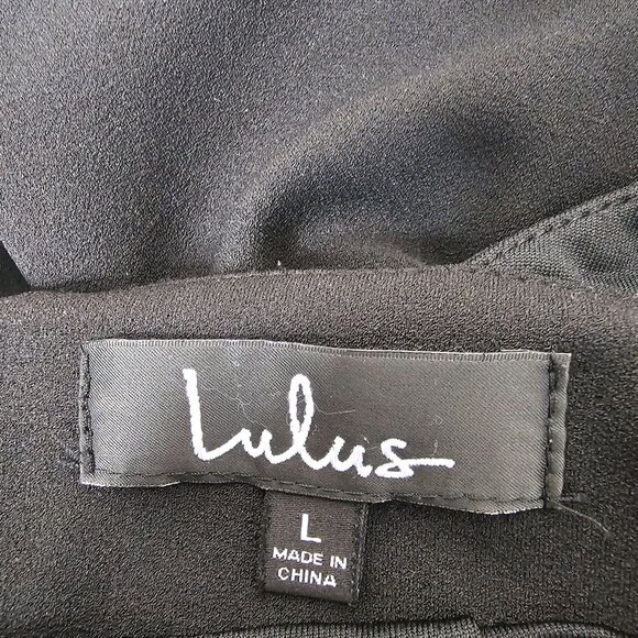 Lulus L Chart Topper Dress Bodycon Cocktail Midi Front Slit Going Out Event - Picture 8 of 9